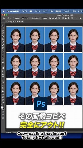 Photoshopで印刷用の証明写真データを作る方法 #デザイン #グラフィックデザイン #Photoshop #初心者 #証明写真
