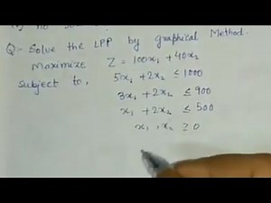 Lec -2 Graphical Method Linear Programming Problem || For infinite Solution || In Operation Research