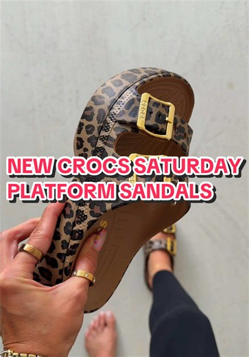 @Crocs just launched! Introducing their brand new Leopard Print Platform Saturday Sandals 🐆🖤 #crocs #crocsnewarrivals #CrocsSuperBrandDay #crocssandals #dealsforyoudays