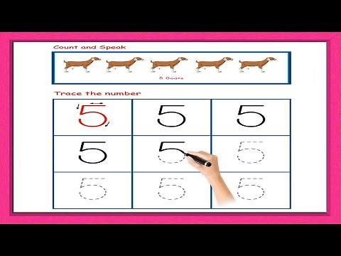 How to write Number 5 | Tracing | How to write numbers | Tracing numbers worksheets | Preschool