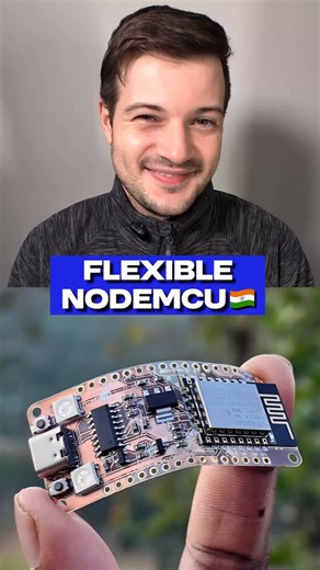 Runtime on Instagram: "Indian flexible PCBs are getting wild. Kerala-based electronics and embedded systems company ESCLabs built a flexible NodeMCU, which is a low-cost open source IoT platform with Wi-Fi. They designed the PCB in EasyEDA and fabricated it through JLCPCB. JLCPCB offers flex option for the PCB base material on their platform, and you can also order a stencil for the PCB too. After the PCBs arrived, ESCLabs added soldering paste with the stencil, reflowed the PCB, and had success
