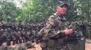La Macarena, COLOMBIA-The Colombian Army commander, Gen. Alberto Jose Mejia, speaks to Maj. Gen. K.K. Chinn, U.S. Army South commander, and Maj. Gen. Robert E. Livingston, Jr., The Adjutant General of South Carolina, about the strong partnership between the U.S. And Colombian Armies. Juntos Podemos! | U.S. Army South - Sixth Army