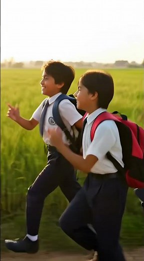 Simple Village Life in 8K | Beautiful Rural Morning & Kids Walking to School