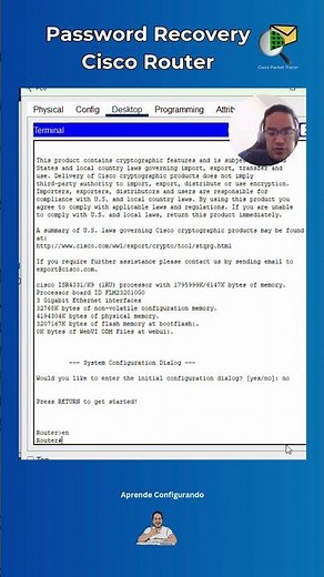 🔑 Password Recovery en Router Cisco | Tutorial Express en Packet Tracer 🚀 #shorts