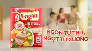 HẠT NÊM Aji-ngon® CẢI TIẾN MỚI NGON TỪ THỊT, NGỌT TỪ XƯƠNG 🤤 Aji-ngon® cải tiến mới, tăng THÊM chiết xuất xương thịt(*), THÊM vị NGON TỪ THỊT, THÊM vị NGỌT TỪ XƯƠNG, để mọi món ăn nào cũng ngon tuyệt vời "10 đỉm"! 💞​ Và từ đó, THÊM mãi những nụ cười hạnh phúc của cả nhà! Mẹ ơi, cùng Aji-ngon® NGON TỪ THỊT, NGỌT TỪ XƯƠNG ngay nháaa!!!​ #Ajingon #NgonTuThitNgotTuXuong (*)Hàm lượng chiết xuất từ xương ống, tủy và thịt heo trong công thức của sản phẩm này tăng 17% so với hạt nêm Aji-ngon® (Heo) Đậ
