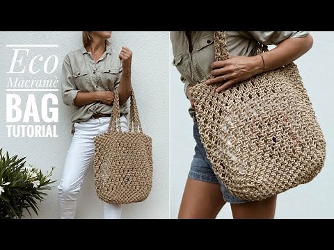 DIY Macrame Eco Bag/How To Make A Macrame Bag/Step By Step/Torba ze sznurka/Torba Z Makramy