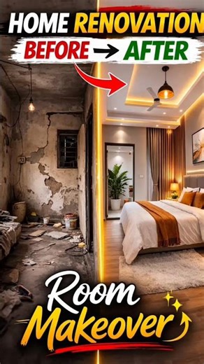 60-Second Bedroom Glow Up That's Actually Insane #beforeafter #renovation #transformation