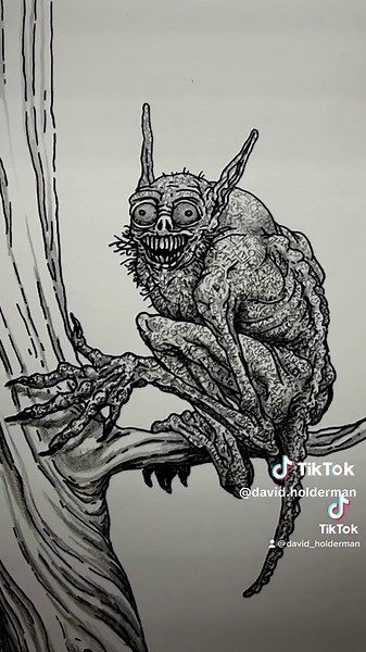 Odd creatures, Bone Pickers are. Not much is known of their true nature, and what few sightings there are of them have little scholarly merit. They perch up in their trees, chattering in shrill voices, moving with impressive speed through the canopy after being sighted. Although they are fond of rotting meat (of beast and gob alike), there have been no recorded attacks on live gobs. Even so, it is well known that young goblings that wander into the deep wood are bound to go missing. Occasionally