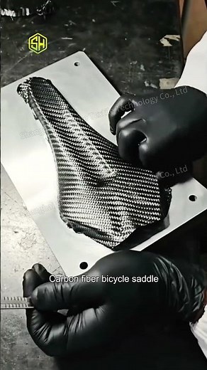 Carbon fiber bicycle saddle