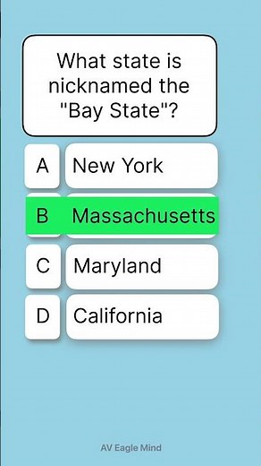 4. Bay State = Which U.S. State? 🇺🇸 Test Your Knowledge! | US States Quiz #shorts