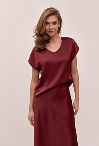 Silk Blouse for Women, Silk Short Sleeve Top, Loose Satin Blouse, Silk T-shirt, Spring Fashion, Minimalist Basic Summer Top - Etsy