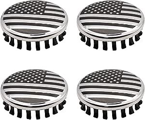 4PCS 83mm/3.27in Wheel Center Hub Caps for Chevrolet, American Flag Wheel Center Cover Compatible with Tahoe Suburban Silverado Yukon Denali Sierra