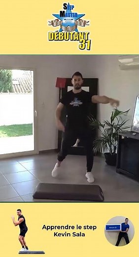 Start step aerobics with this easy 45-minute class! #step #stepaerobics #stepchoreography