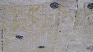 Insulation panels made of mineral wool, which were glued to the ceiling. Insulation and sound insulation of the room