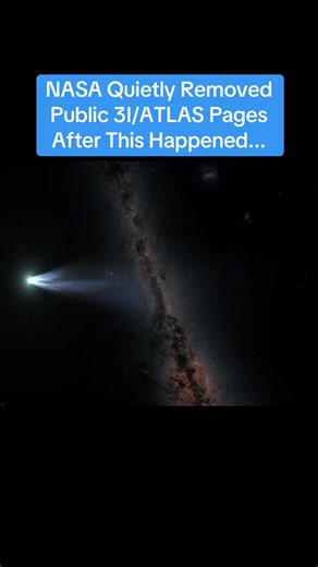 124K views · 1K reactions | NASA Quietly Removed Public 3I/ATLAS Pages After This Happened #news #footage #nasa #science #trending #ufo #alien #ufos #interstellarobjects #oumuamua #2IBorisov #interstellarvisitors #3IATLAS #asteroid #update #science #fyp #fypvideo | Haji Mangoen | Facebook