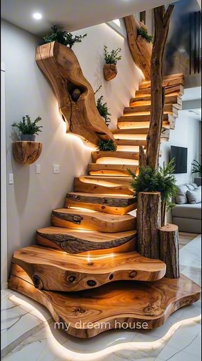 3.4M views · 82K reactions | Interior Wooden Staircase #home #interior #wood | My dream house | Facebook