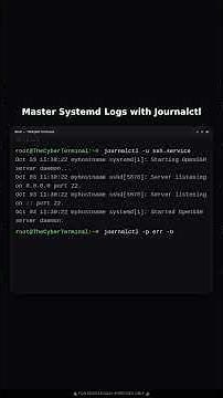 Journalctl: Reading Systemd Logs