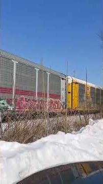 CSX M277 Newark DE 2/3/26 #railroad #train #snow #csx #autoracks