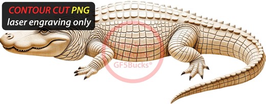 3D Illusion Alligator Art for Laser Engraving | PNG Digital File | 14.00x5.51 Inch | Gf5bucks® - Etsy