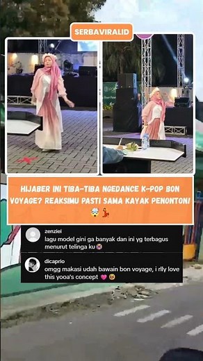 HIJABER JAGO K-POP! 😱 Tiba-tiba Cover Dance 'Bon Voyage' YooA Bikin Geger! 🔥 #KPop #Shorts #Viral