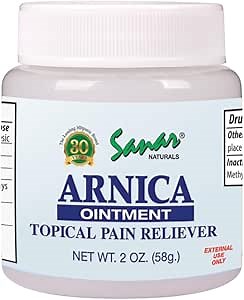 Sanar Naturals Clear Arnica Ointment 2 oz - for Pain Relief and Bruises – Soothing Relief of Muscles Soreness, Joint Pain, Lower Back Pain, and Body - with Menthol and Camphor