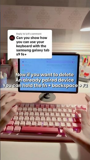How to pair rainy 75 keyboard with your tablet (bluetooth) #desksetup #keyboard #samsung #aesthetic