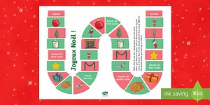 Christmas Themed Vocabulary Board Game French