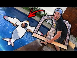 DESAFIO DAS FORMAS GIGANTES NA PISCINA !!! (IMPOSSÍVEL)