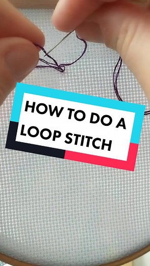 How to Start a Cross Stitch with Loop Stitch Using 2 Threads