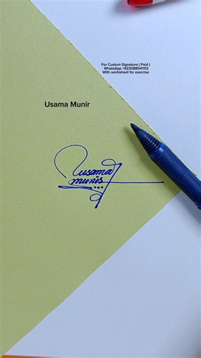 Sign your signature Usama Munir #signature #signature #shorts
