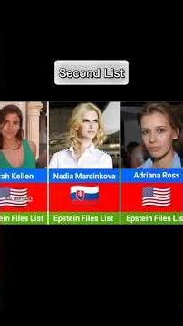 Second List Of Popular People In Jeffery Epstein Files