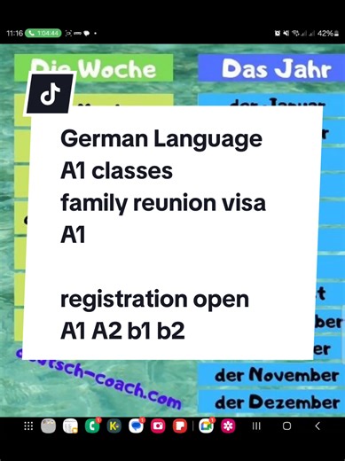 German A1 Classes for Family Reunion Visa