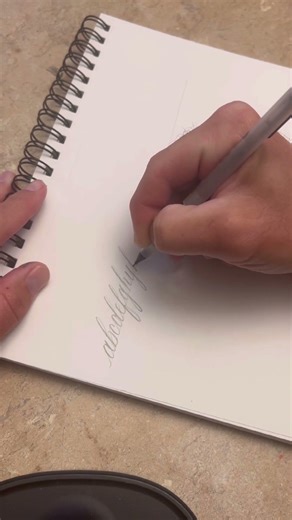 Writing the alphabet without lifting my pencil #lettering #calligraphy #cursive #fyp#handwriting