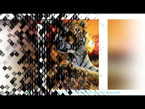 HOMFUN Art 5D Diy Diamond Painting "Animal tiger" Diamond Pictures Cross Stitch 3D Rhinestone Embroi