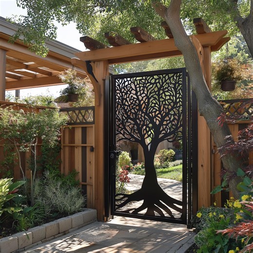 Custom Metal Privacy Screen: Aluminum Composite or HDPE, Outdoor Art Panel - Etsy