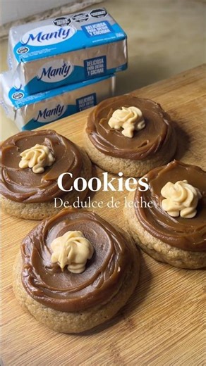 Cookies de Dulce de leche tipo Crumbl 🍪🐮🤎 RECETA EN LA DESCRIPCIÓN 👇🏼👇🏼👇🏼