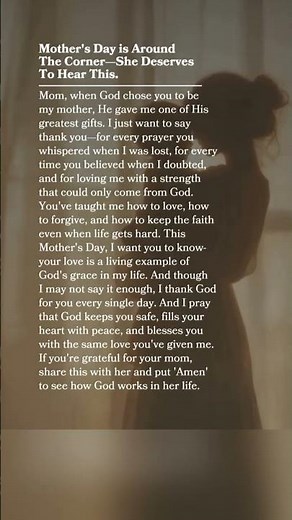 🤍 Mother’s Day Is Almost Here | A Prayer to Thank God for Mom 🙏
