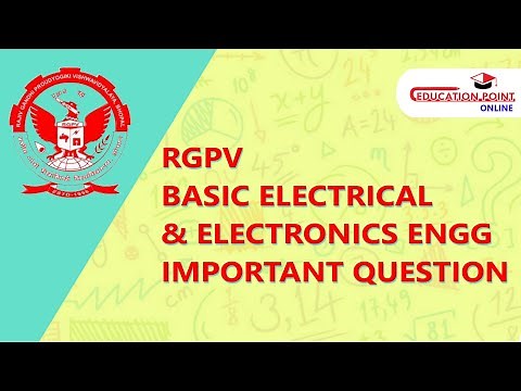 Basic Electrical & Electronics Engg Important Question for RGPV 1st Year B.Tech Students
