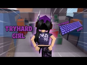 INSANE TRICKSHOTS AS A TRYHARD GIRL + KEYBOARD ASMR