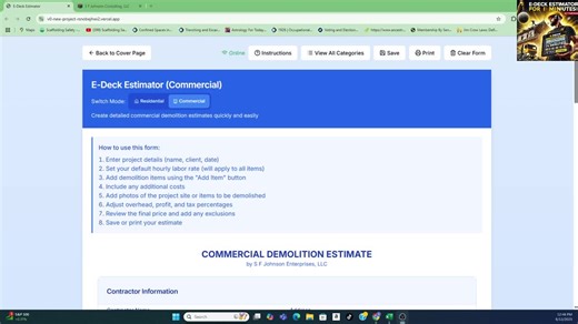 E-Deck Estimator for Demolition Contractors | Win More Bids We demonstrate how demolition contractors can: Quickly generate accurate manhour estimates Use built-in productivity rates by structure type Create clean, professional takeoffs and proposals Save hours each week on bid preparation
