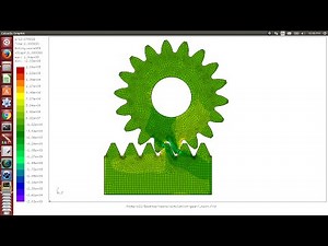 CalculiX Launcher 3beta - Rack And Pinion FEA