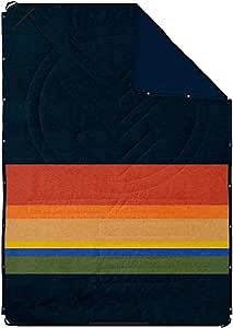 VOITED Camping Blanket - Packable & Lightweight Picnic Blanket & Beach Mat in One with Absorbent & Fast Drying Micro-Fleece Top - Beach Blanket with Zipped Pocket & Stake Loops, Cheeckers