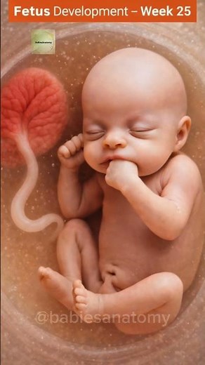 25 Weeks Fetus Development Inside the Womb Movement & Growth #babydevelopment #babyshorts #pregnancy