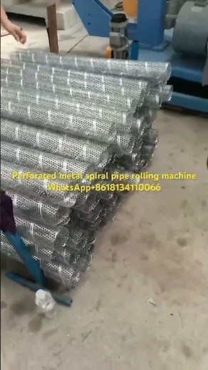 Automatic perforated metal spiral pipe rolling machine for making filters