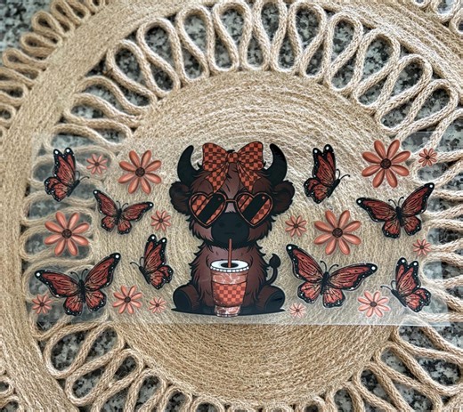 Highland Cow UV DTF Cup Wrap (16oz) – Craft Supply Double Sided - Etsy