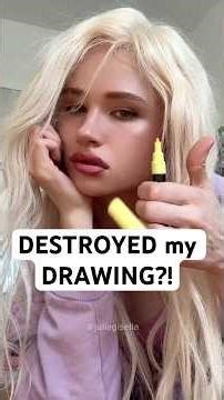 I destroyed my drawing for THIS?! Mistake or Masterpice?😮 #kpopdemonhunters l JULIAGISELLA