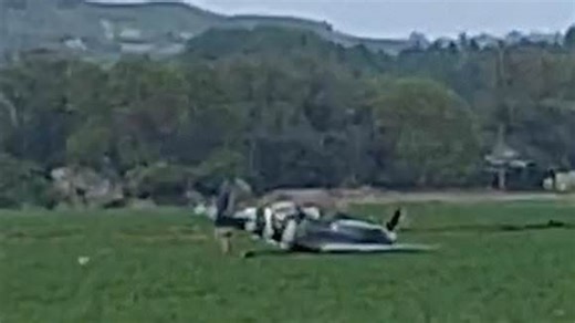 WW2 Spitfire crash lands in Kent just days before VE Day