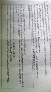 Guided Interview Questions on Gender-Based ViolenceConduct an... | Filo