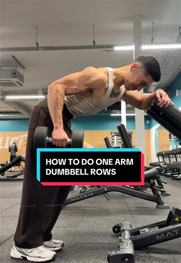 how to do one arm dumbbell rows for lat growth #lats #backexercise #pullday #backworkout #gymadvice