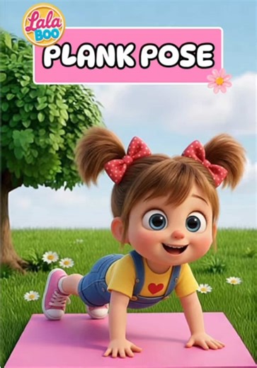 Can you hold the Plank Pose? 💪 Strengthen your arms, core, and balance like a superhero! Follow for more playful yoga moves for kids! #KidsYoga #PlankPose #KidsFitness #YogaForKids FunYoga #lalaboo LalaBoo MoveAndPlay KidsExercise